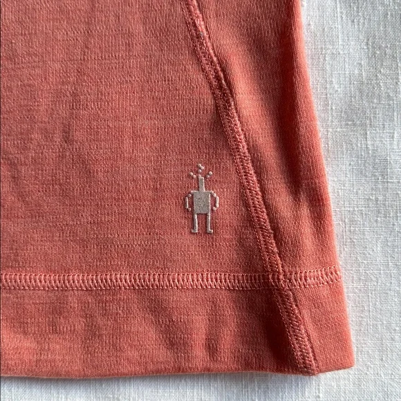 Smartwool Merino 250 Baselayer 1/4 Zip Peach L - Picture 8 of 9